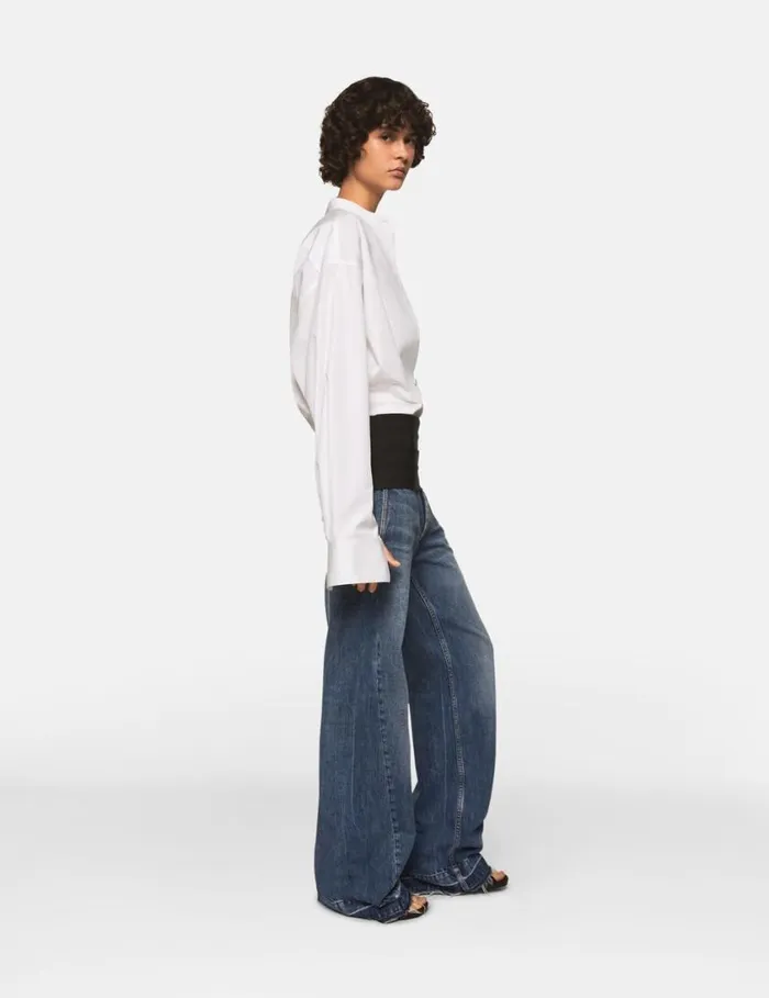 Women TuxedoInspired Denim Jeans Vintage Wash Denim Stella McCartney Denim Women TuxedoInspired Denim Jeans Vintage Wash Denim Stella McCartney Denim