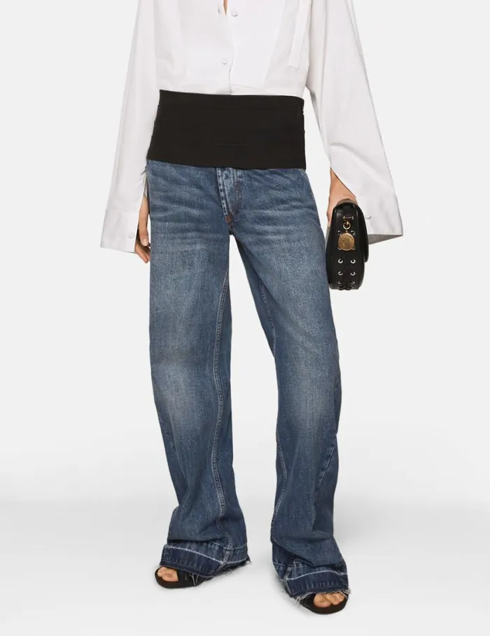 Women TuxedoInspired Denim Jeans Vintage Wash Denim Stella McCartney Denim Women TuxedoInspired Denim Jeans Vintage Wash Denim Stella McCartney Denim
