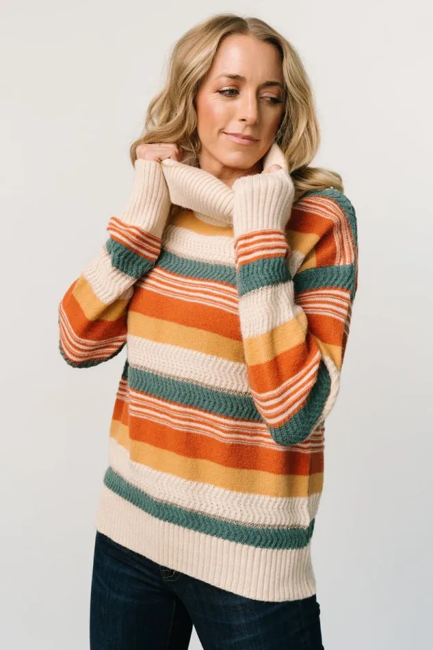 Women Vaasa Turtleneck Sweater Multi Baltic Born Sweaters Women Vaasa Turtleneck Sweater Multi Baltic Born Sweaters