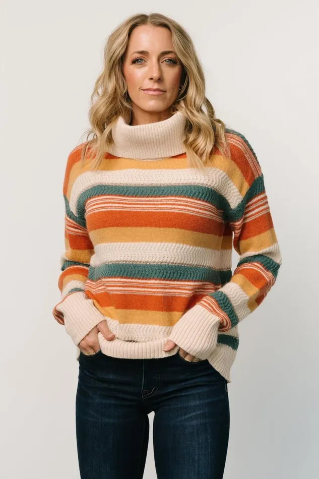 Women Vaasa Turtleneck Sweater Multi Baltic Born Sweaters Women Vaasa Turtleneck Sweater Multi Baltic Born Sweaters