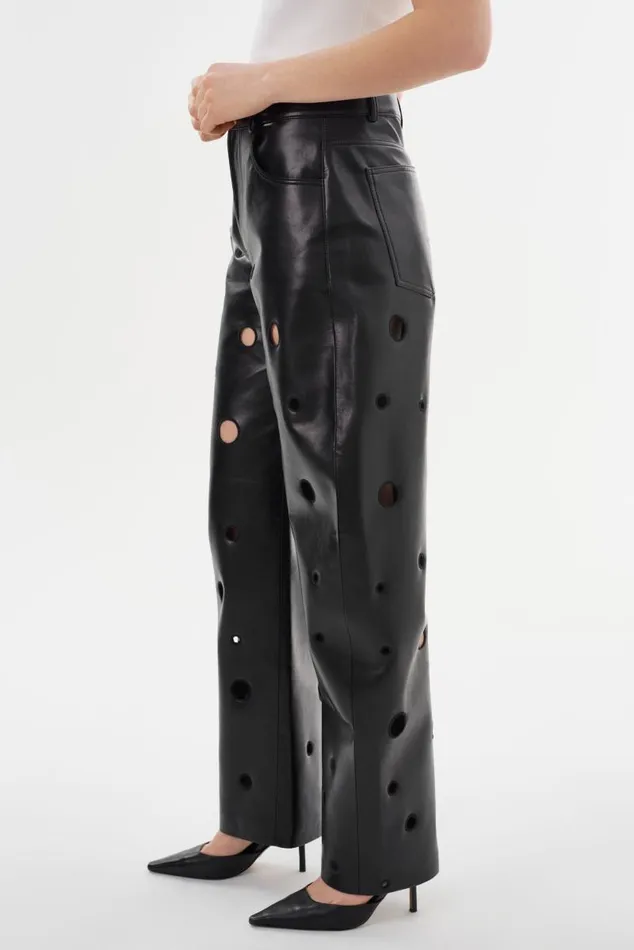 Women VENTANA Recycled Leather Pants Black LAMARQUE Pants and Shorts Women VENTANA Recycled Leather Pants Black LAMARQUE Pants and Shorts