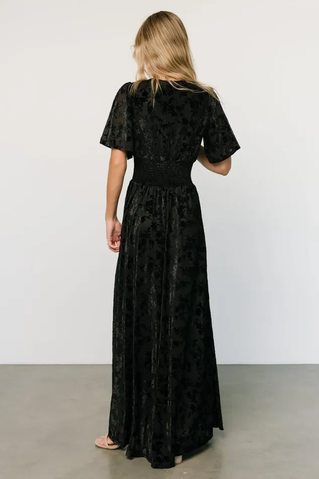 Women Veronica Velvet Maxi Dress Black Baltic Born Maxi Dresses Women Veronica Velvet Maxi Dress Black Baltic Born Maxi Dresses