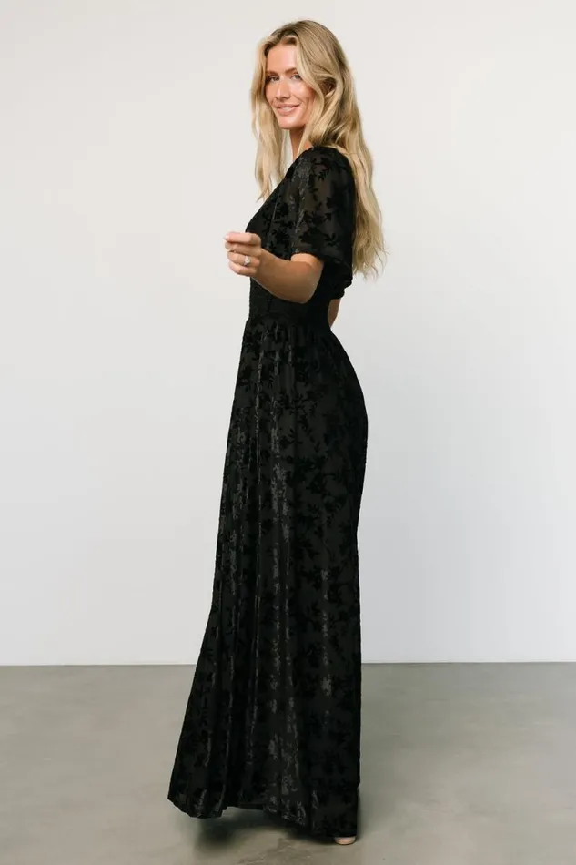 Women Veronica Velvet Maxi Dress Black Baltic Born Maxi Dresses Women Veronica Velvet Maxi Dress Black Baltic Born Maxi Dresses
