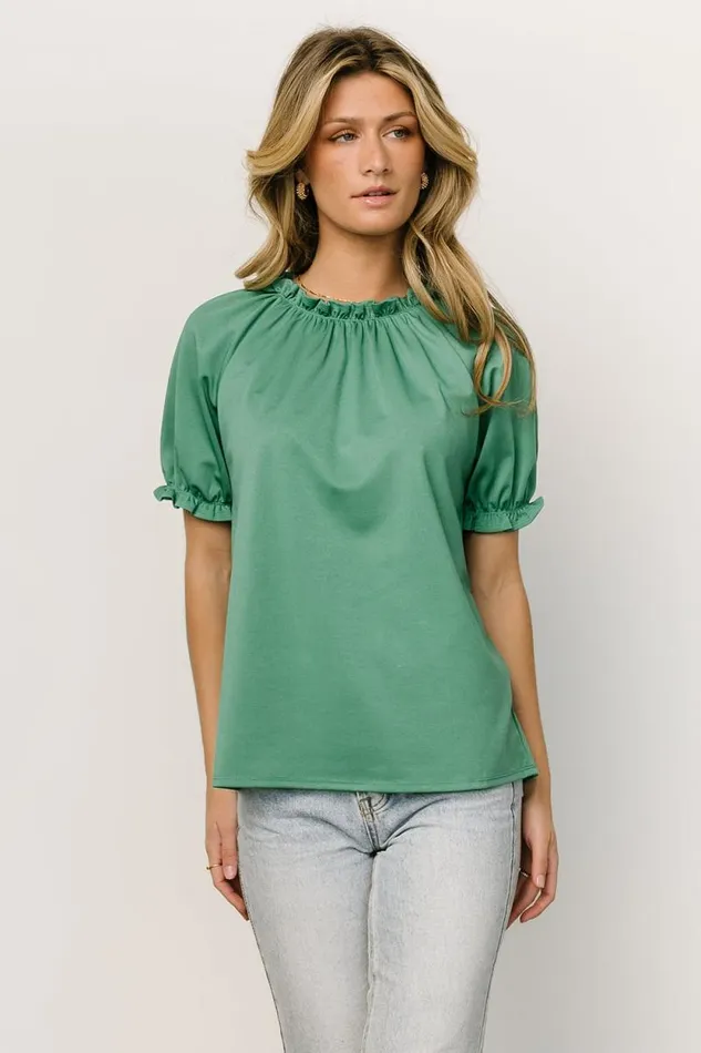 Women Vincent Top Green Baltic Born Blouses and Shirts Women Vincent Top Green Baltic Born Blouses and Shirts