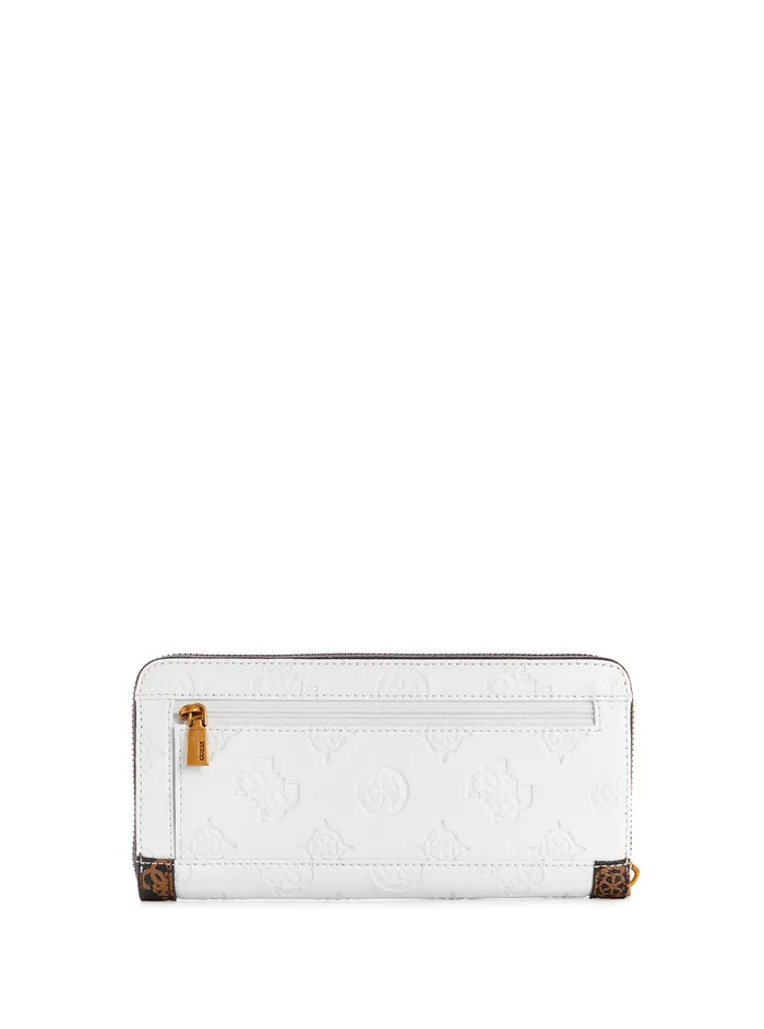 Women Wallets GUESS White Logo Multi Abey Large Wallet