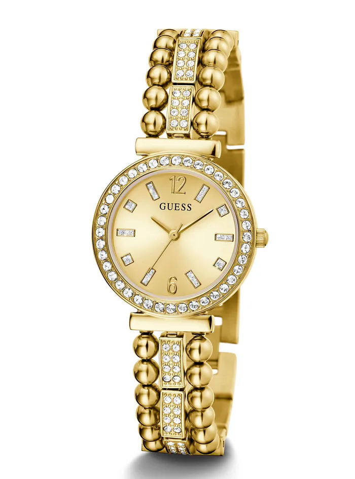 Women Watches GUESS Gold Beaded Glitz Gala Watch Women Watches GUESS Gold Beaded Glitz Gala Watch