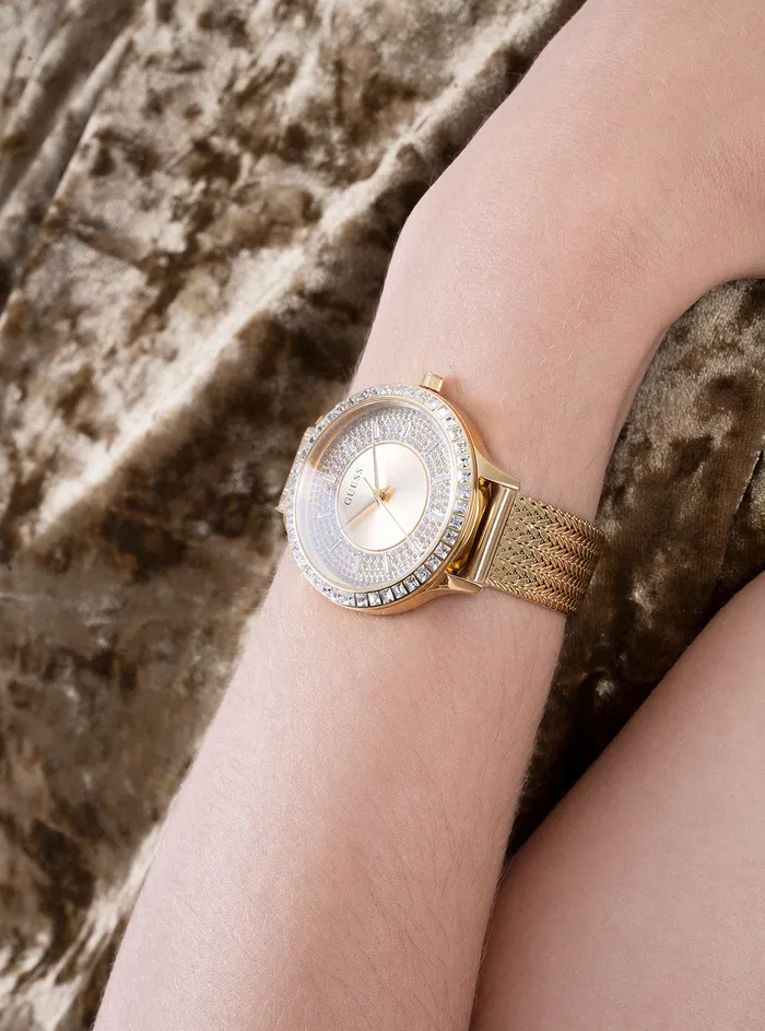 Women Watches GUESS Gold Soiree Mesh Watch Women Watches GUESS Gold Soiree Mesh Watch