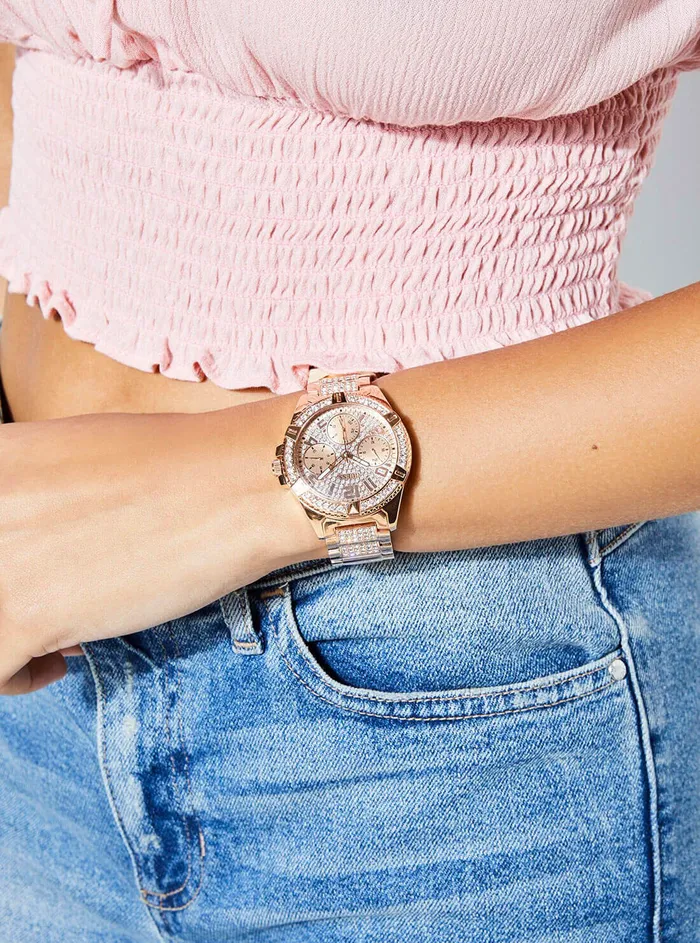Women Watches GUESS Rose Gold Glitz Lady Fontier Watch Women Watches GUESS Rose Gold Glitz Lady Fontier Watch