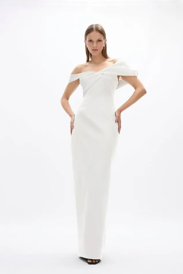 Women White Dresses Rachel Gilbert DELILA GOWN