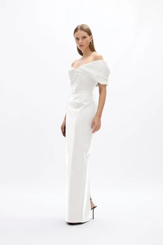 Women White Dresses Rachel Gilbert DELILA GOWN Women White Dresses Rachel Gilbert DELILA GOWN