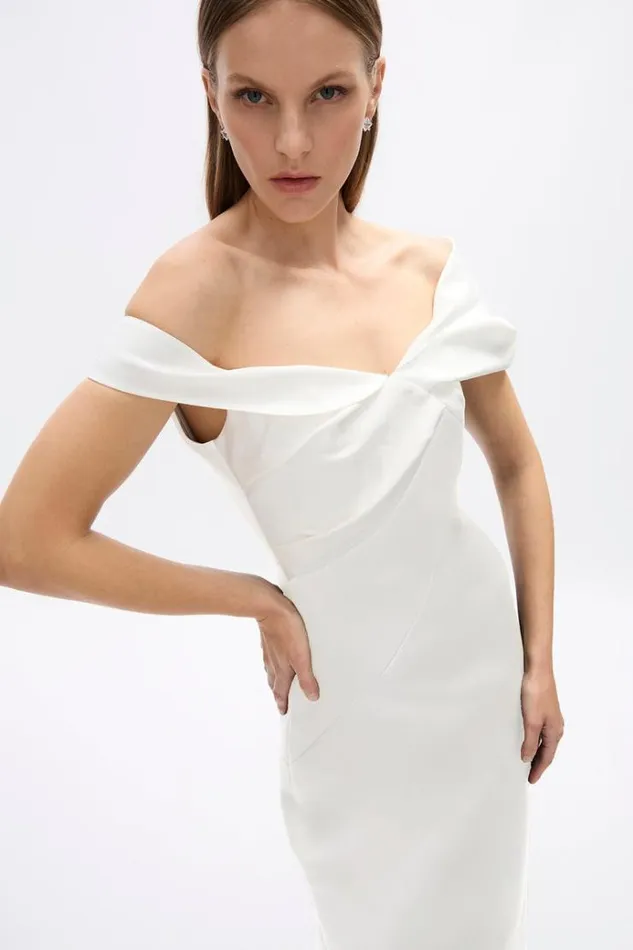 Women White Dresses Rachel Gilbert DELILA GOWN Women White Dresses Rachel Gilbert DELILA GOWN