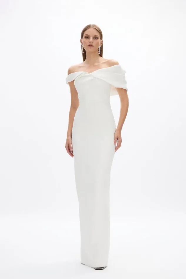 Women White Dresses Rachel Gilbert Mattie Gown Ivory
