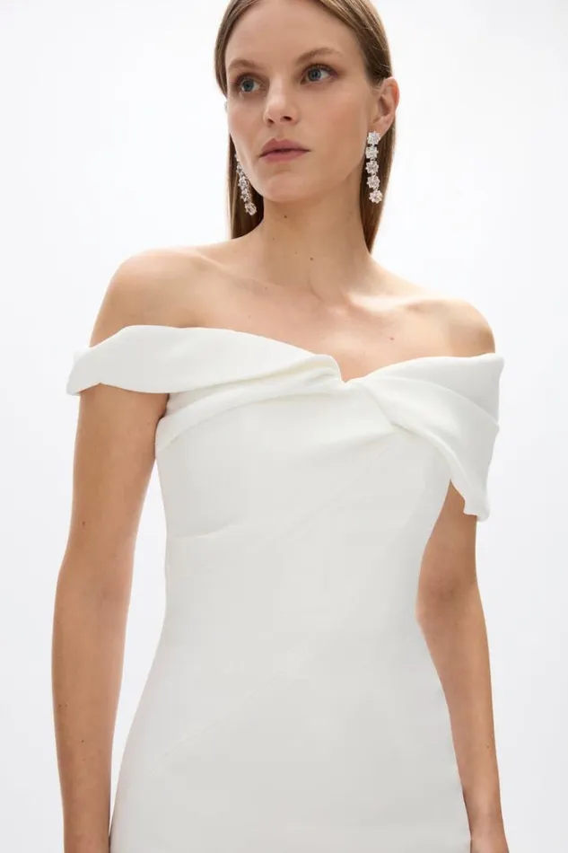 Women White Dresses Rachel Gilbert Mattie Gown Ivory Women White Dresses Rachel Gilbert Mattie Gown Ivory