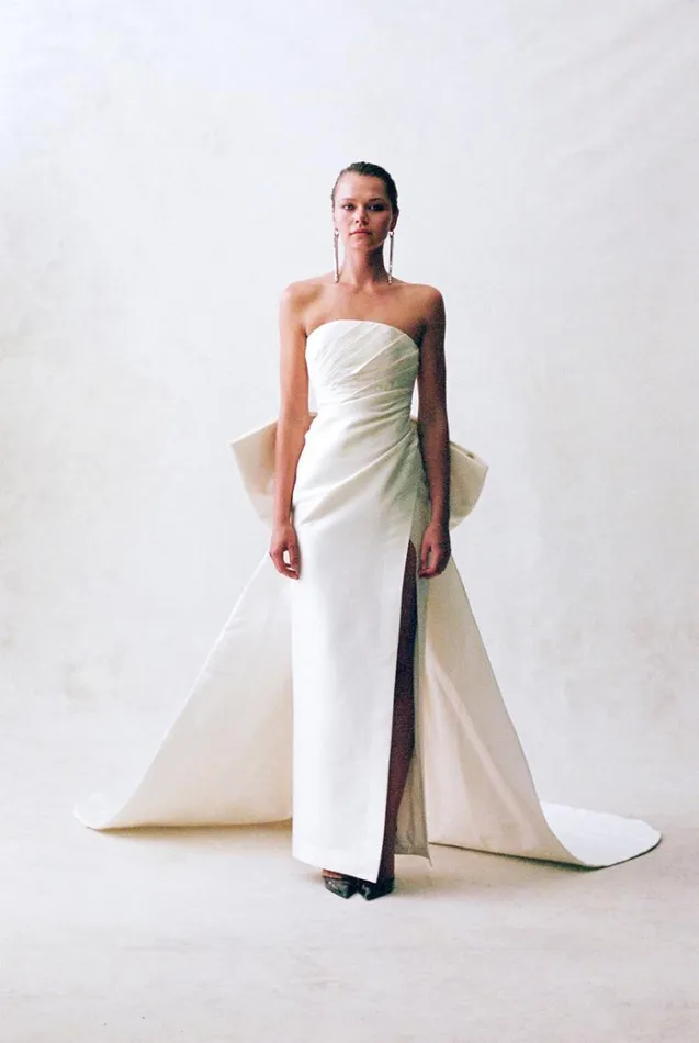 Women White Dresses Rachel Gilbert Rachel Gilbert Bridal EMMY GOWN