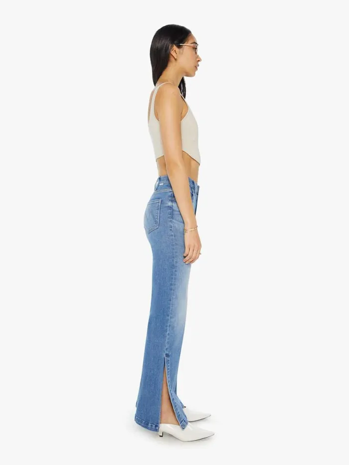 Women Wide Leg Mother Denim The Hustler Sidewinder Blue medium