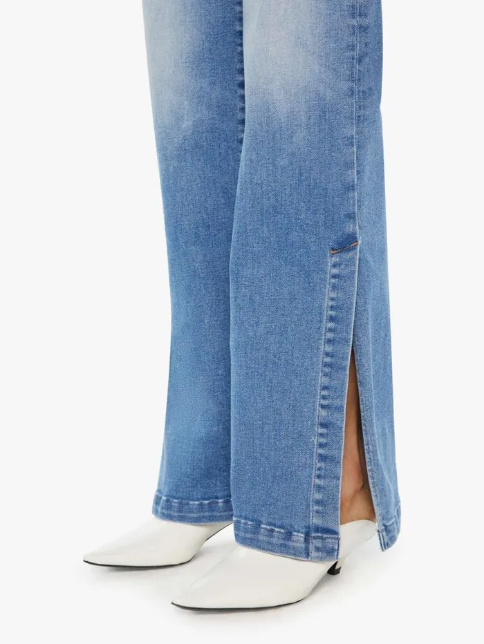 Women Wide Leg Mother Denim The Hustler Sidewinder Blue medium