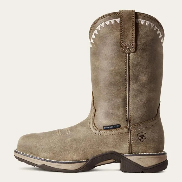 Women Work Boots and Shoes Ariat Anthem Deco Composite Toe Work Boot Brown Bomber
