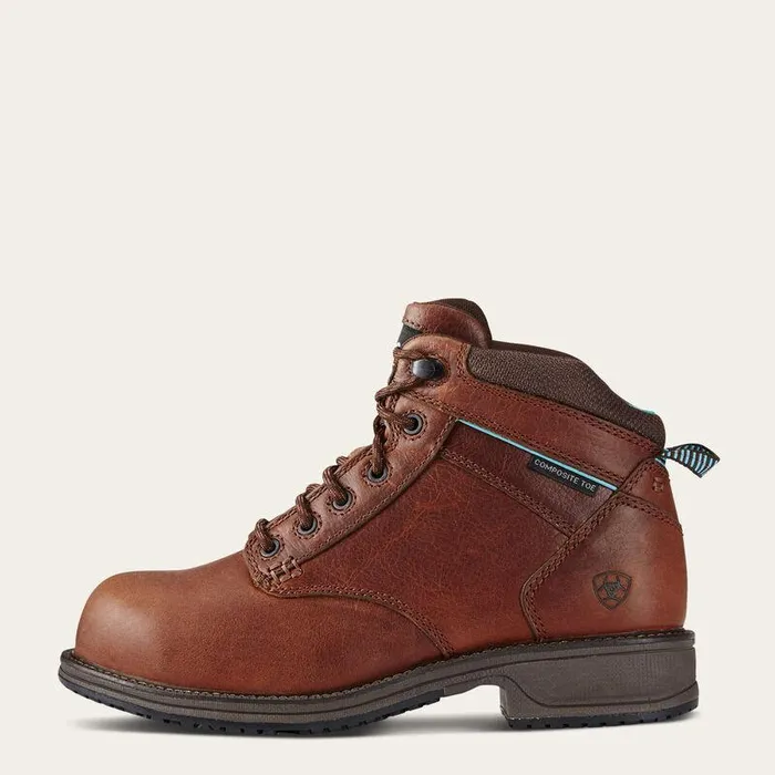 Women Work Boots and Shoes Ariat Casual Work Mid Lace SD Composite Toe Work Boot Nutty Brown