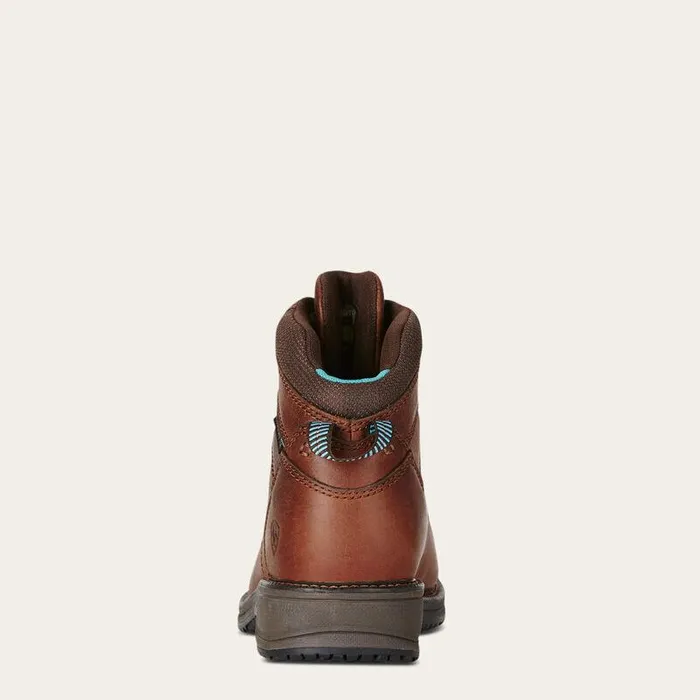 Women Work Boots and Shoes Ariat Casual Work Mid Lace SD Composite Toe Work Boot Nutty Brown