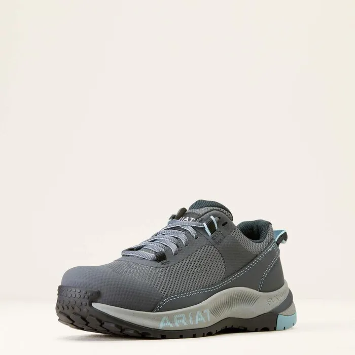 Women Work Boots and Shoes Ariat Outpace Shift Composite Toe Work Shoe Smoky Grey