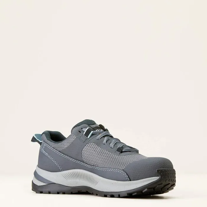 Women Work Boots and Shoes Ariat Outpace Shift Composite Toe Work Shoe Smoky Grey