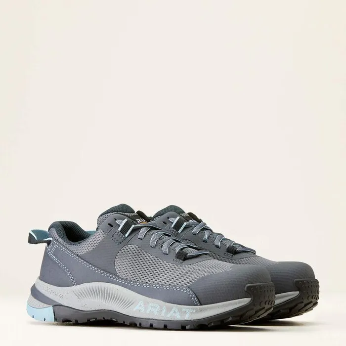 Women Work Boots and Shoes Ariat Outpace Shift Composite Toe Work Shoe Smoky Grey