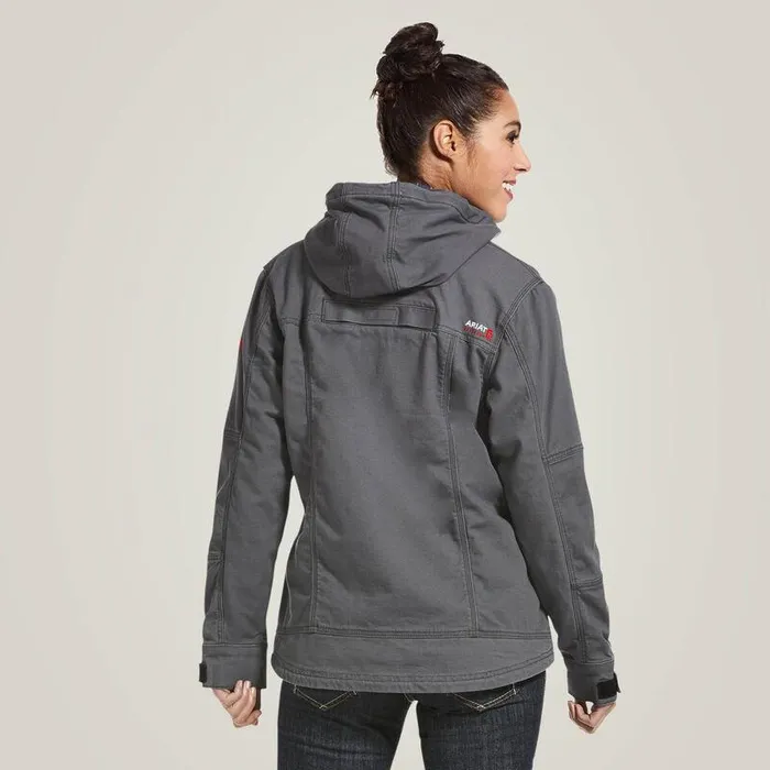 Women Workwear Ariat FR DuraLight Cordura Canvas Jacket Iron Grey Women Workwear Ariat FR DuraLight Cordura Canvas Jacket Iron Grey