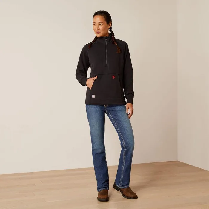 Women Workwear Ariat FR Primo Fleece 20 14 Zip Sweater Black Women Workwear Ariat FR Primo Fleece 20 14 Zip Sweater Black