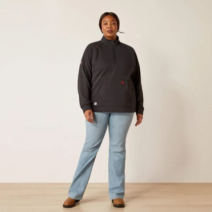 Women Workwear Ariat FR Primo Fleece 20 14 Zip Sweater Black Women Workwear Ariat FR Primo Fleece 20 14 Zip Sweater Black