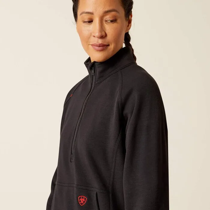Women Workwear Ariat FR Primo Fleece 20 14 Zip Sweater Black Women Workwear Ariat FR Primo Fleece 20 14 Zip Sweater Black