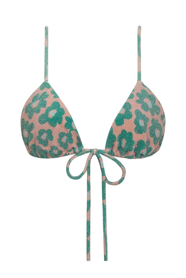 Women Yola Bikini Top Green For Love and Lemons Swim Women Yola Bikini Top Green For Love and Lemons Swim