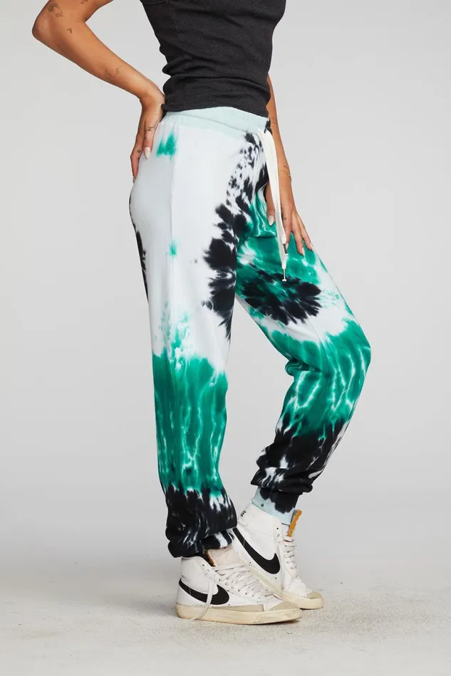 Womens Bottoms Chaser Brand Cotton Fleece Joggers With Rib And Shoestring Tie