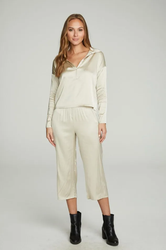 Womens Bottoms Chaser Brand Cropped Wide Leg Culotte