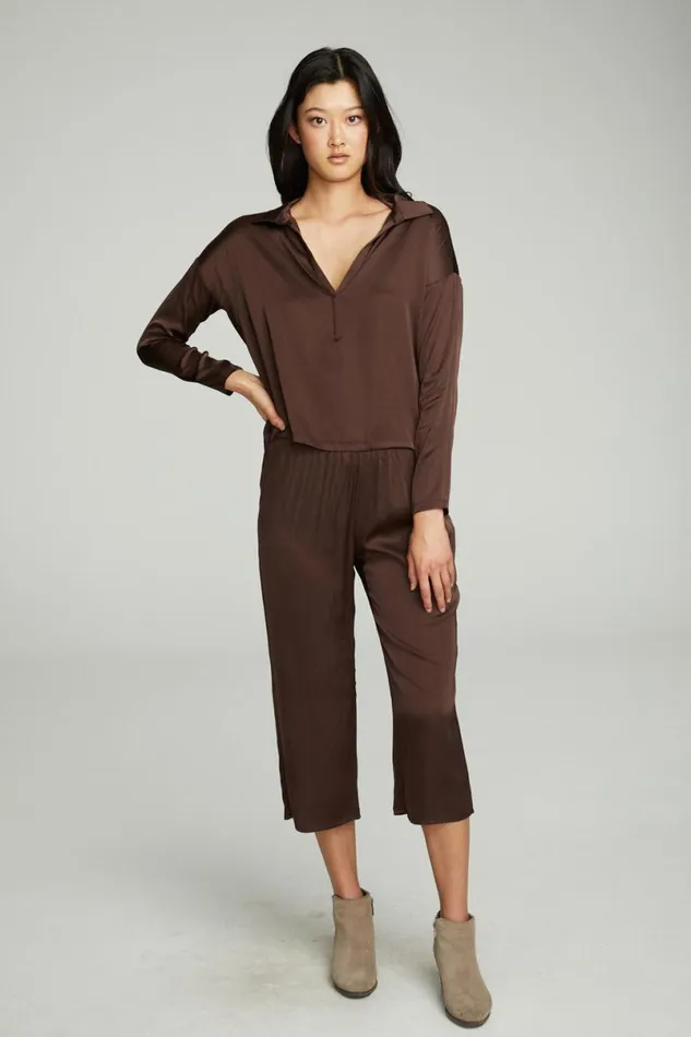 Womens Bottoms Chaser Brand Cropped Wide Leg Culotte