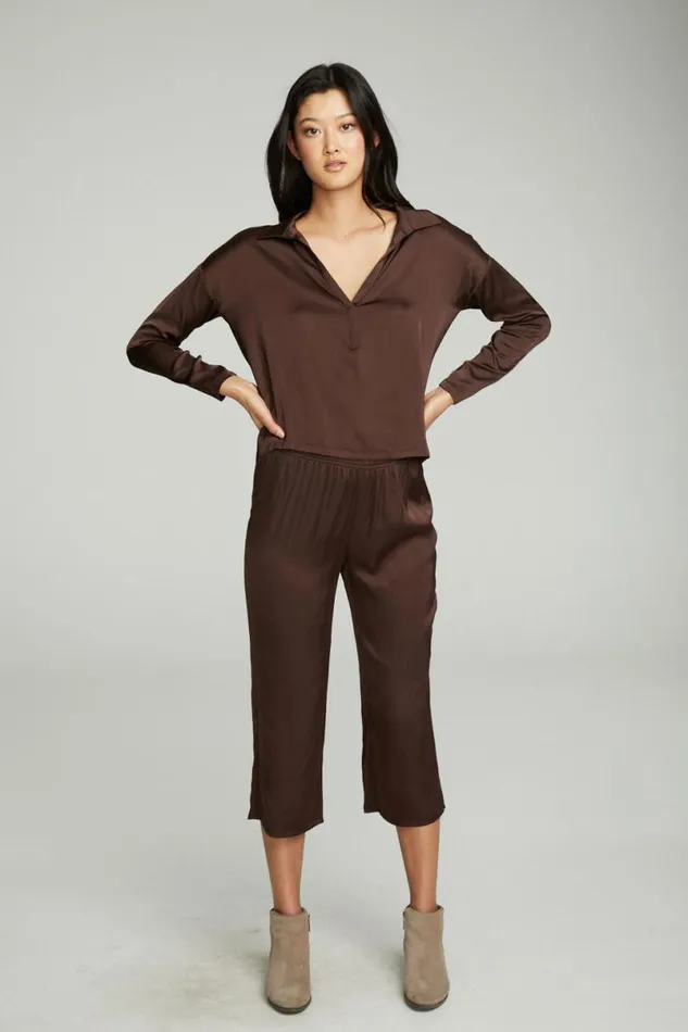 Womens Bottoms Chaser Brand Cropped Wide Leg Culotte