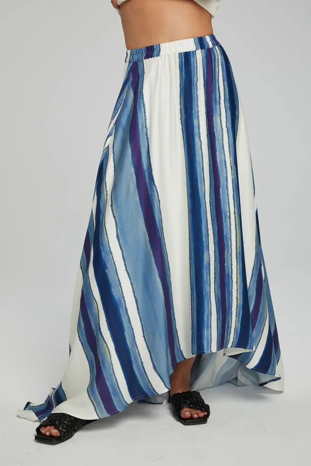 Womens Bottoms Chaser Brand Hazel Maxi Skirt 8211 Pacific Stripe