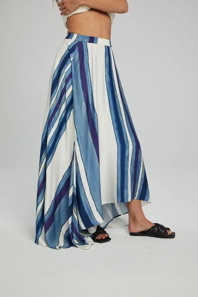 Womens Bottoms Chaser Brand Hazel Maxi Skirt 8211 Pacific Stripe