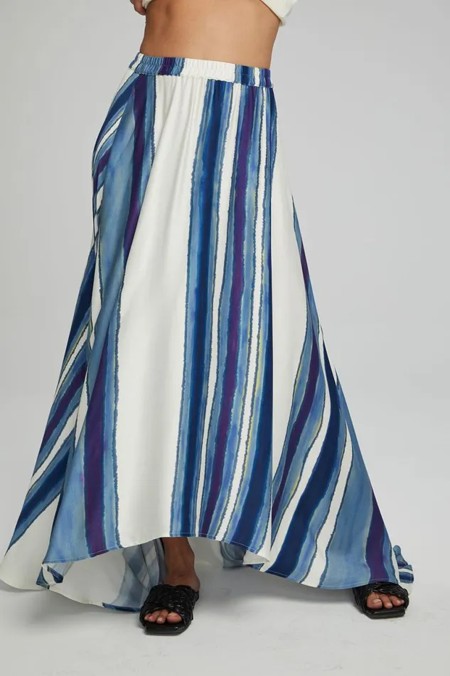 Womens Bottoms Chaser Brand Hazel Maxi Skirt 8211 Pacific Stripe