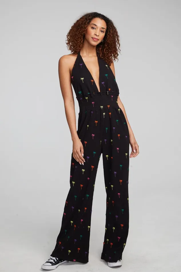 Womens Bottoms Chaser Brand Hinano Jumpsuit 8211 Black Onyx