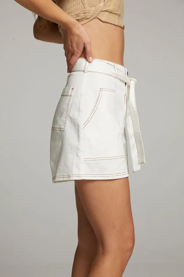 Womens Bottoms Chaser Brand Karina White Short