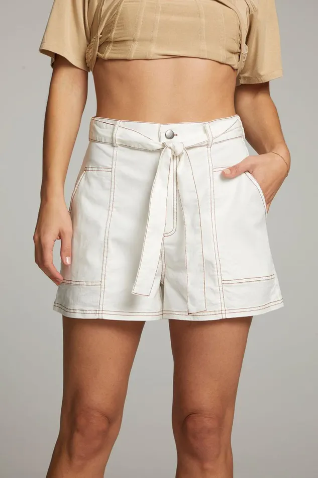 Womens Bottoms Chaser Brand Karina White Short