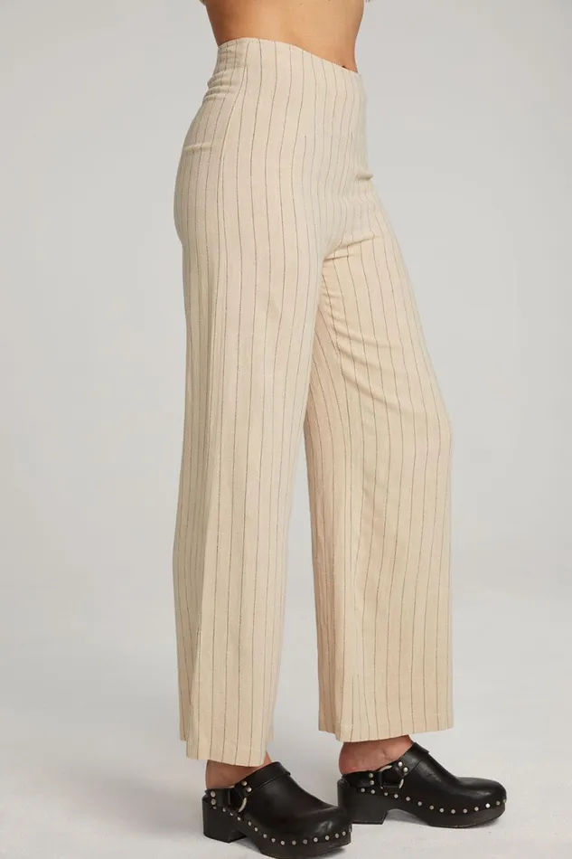 Womens Bottoms Chaser Brand Laurel White Pinstripe Trouser