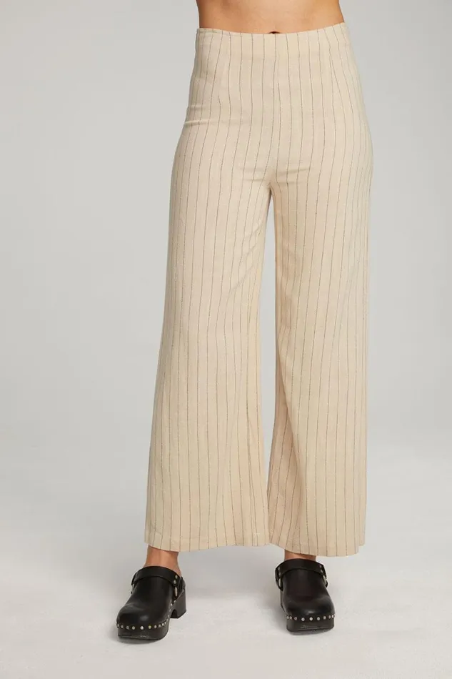 Womens Bottoms Chaser Brand Laurel White Pinstripe Trouser