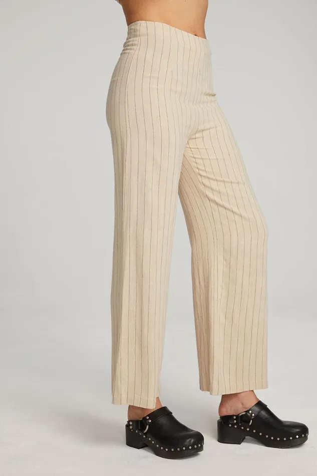 Womens Bottoms Chaser Brand Laurel White Pinstripe Trouser