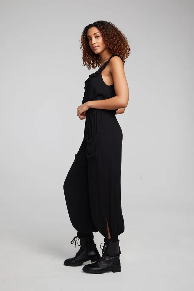 Womens Bottoms Chaser Brand Slash Shadow Black Jumpsuit