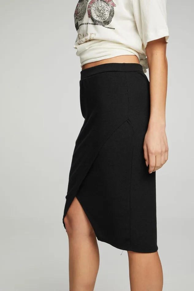 Womens Bottoms Chaser Brand Wrap Front Pencil Skirt