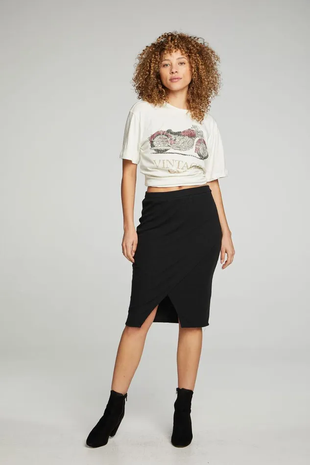 Womens Bottoms Chaser Brand Wrap Front Pencil Skirt