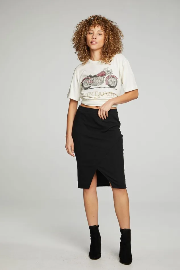 Womens Bottoms Chaser Brand Wrap Front Pencil Skirt