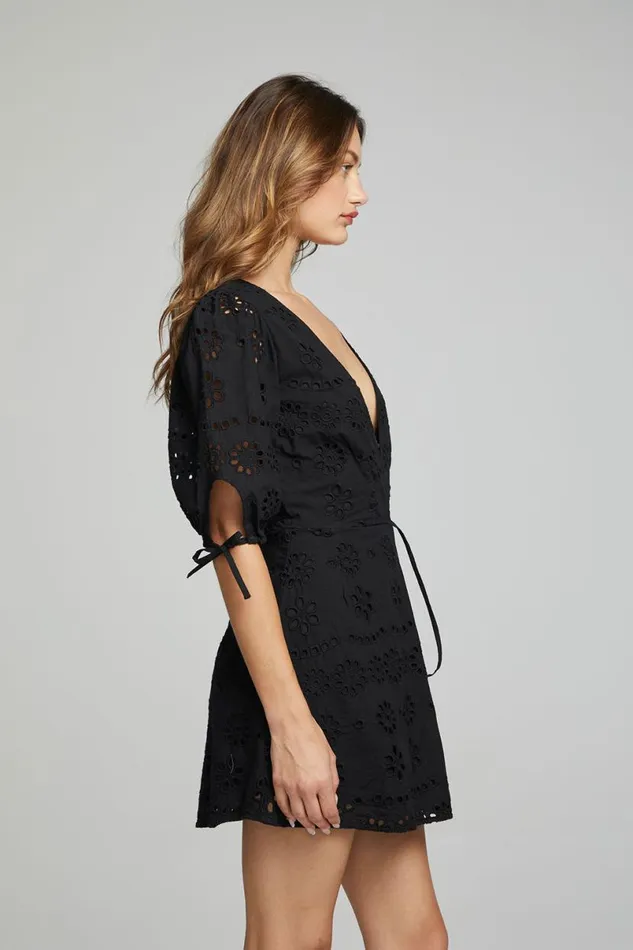Womens Dresses Chaser Brand Cassia Mini Dress 8211 Black Onyx