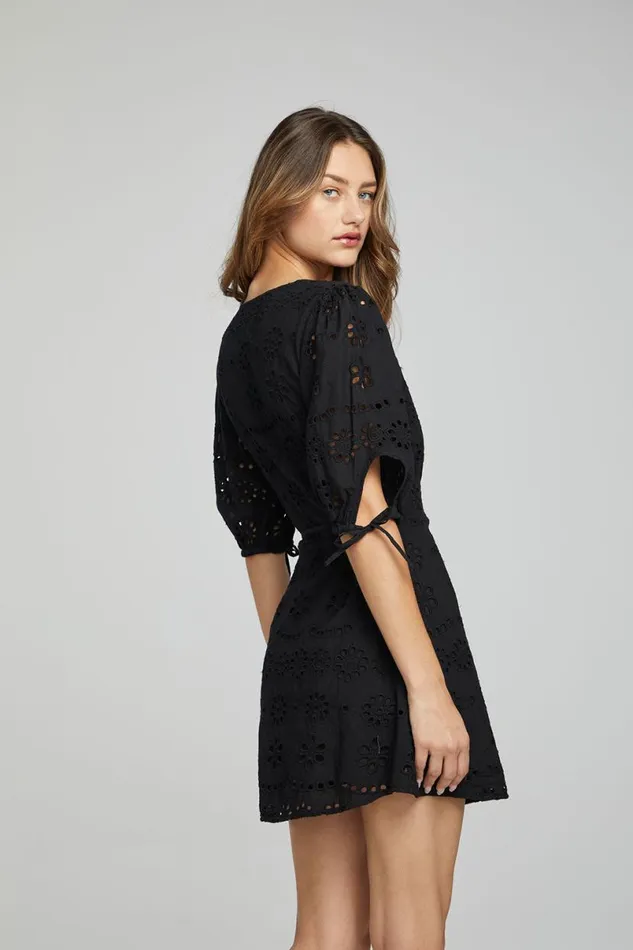 Womens Dresses Chaser Brand Cassia Mini Dress 8211 Black Onyx